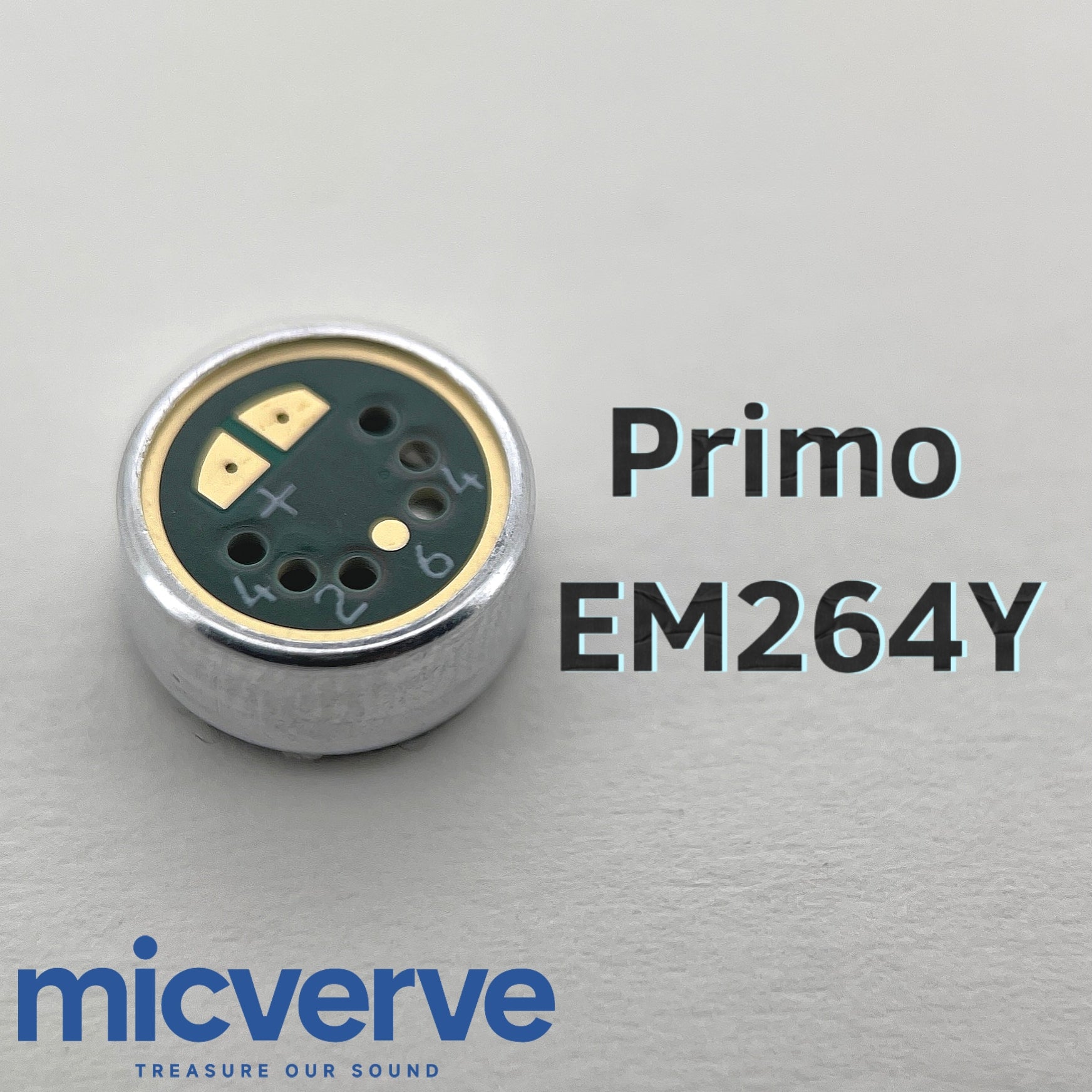 Primo EM264Y Electret Condenser Microphone / Electret Capsule / 10.0mm / Uni-directional