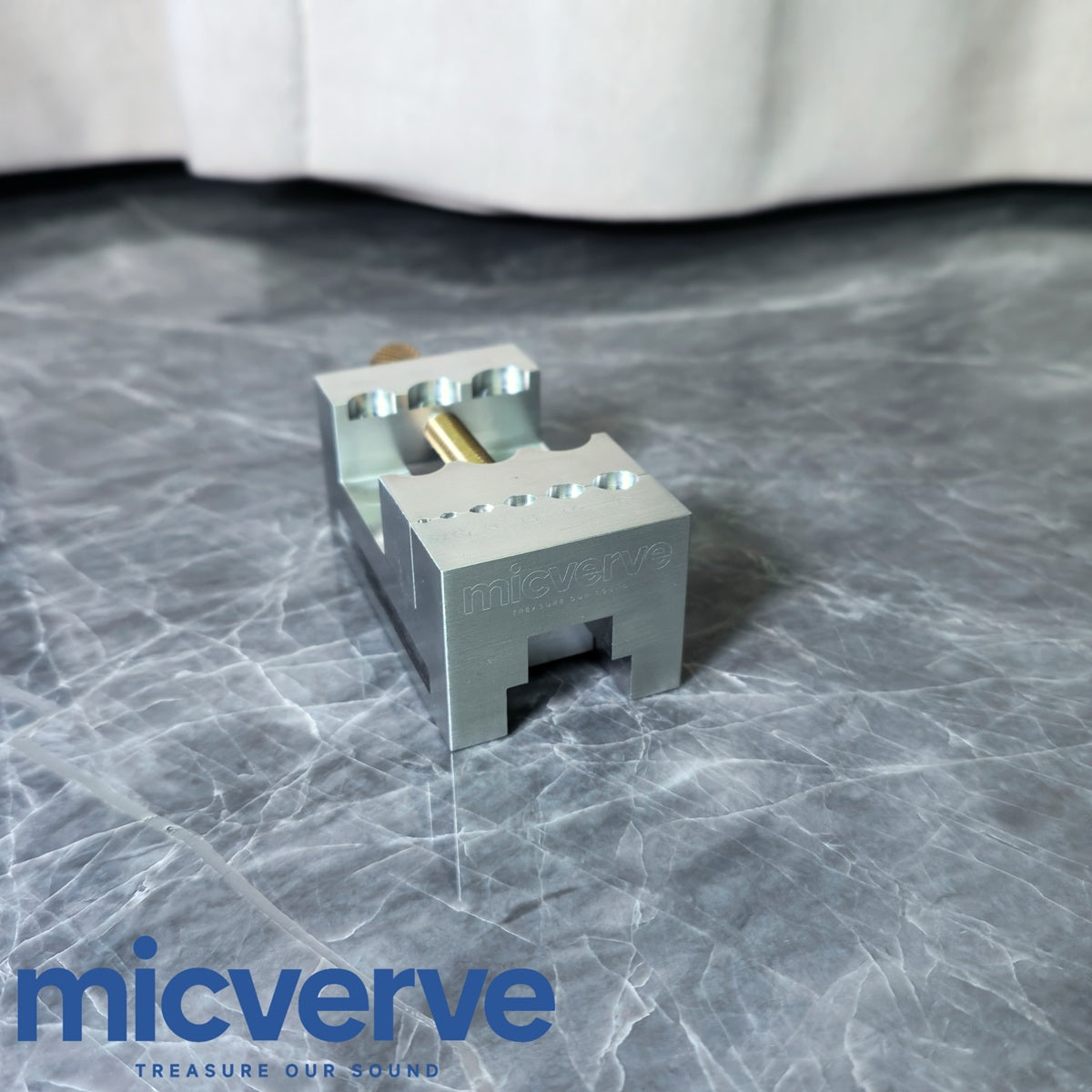 2-10mm Electret Mic Capsule Heat Sink Tool / CNC Aluminum Clamp for DIY Electronics / Soldering / 62x34x28mm