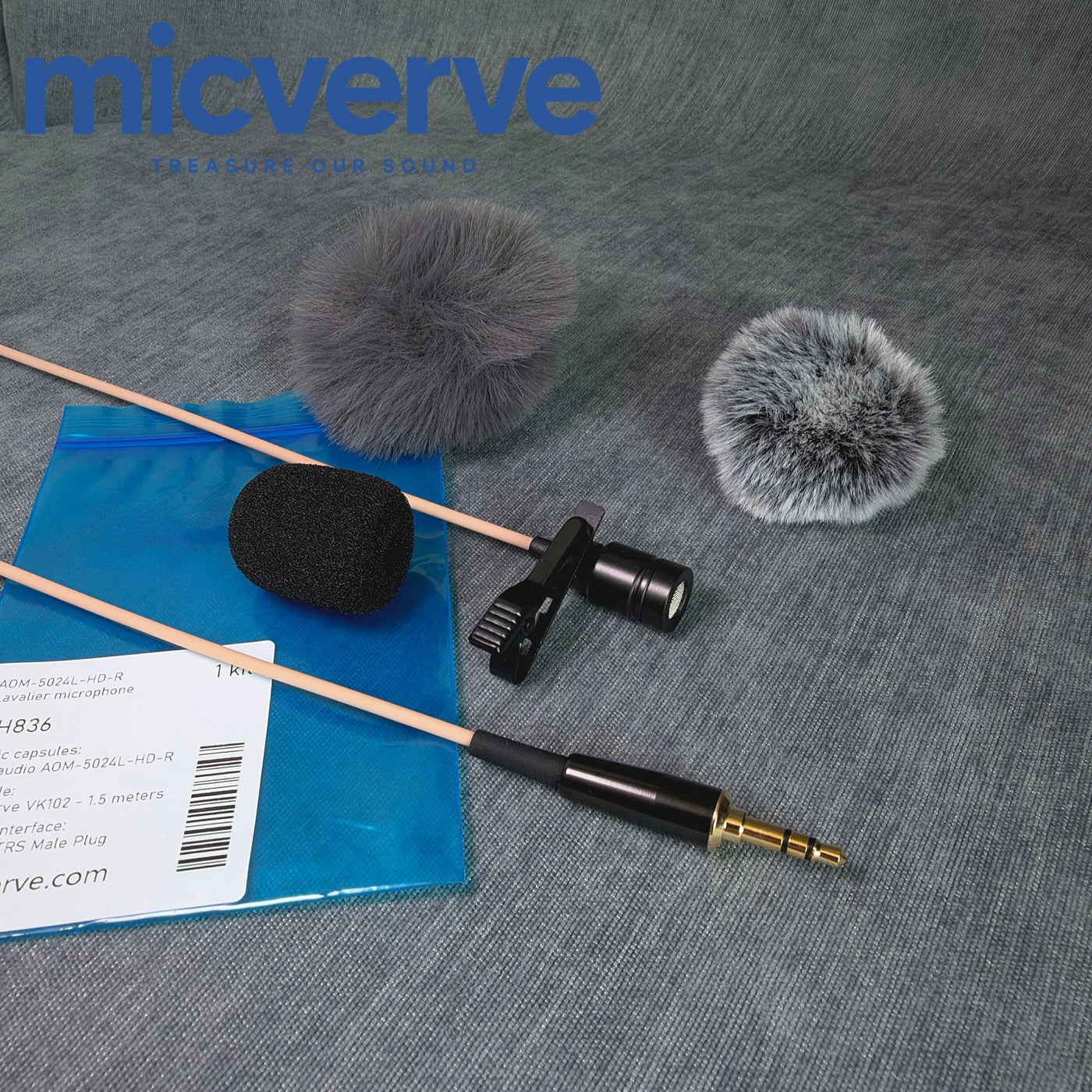 YH836 PUI audio AOM-5024L-HD-R Lapel Mic