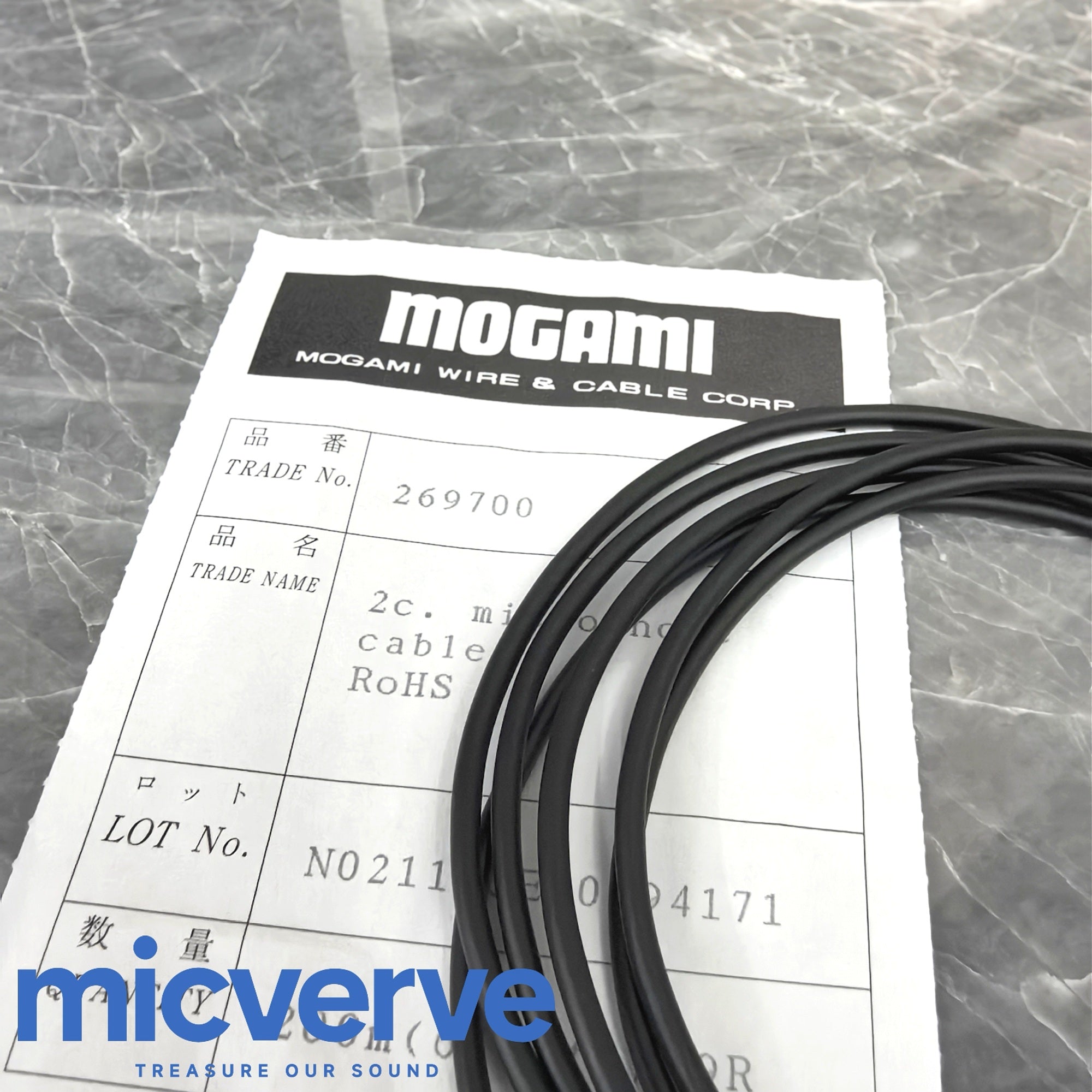 Mogami 2697 Miniatur Microphone cable, Ø 2,50 mm