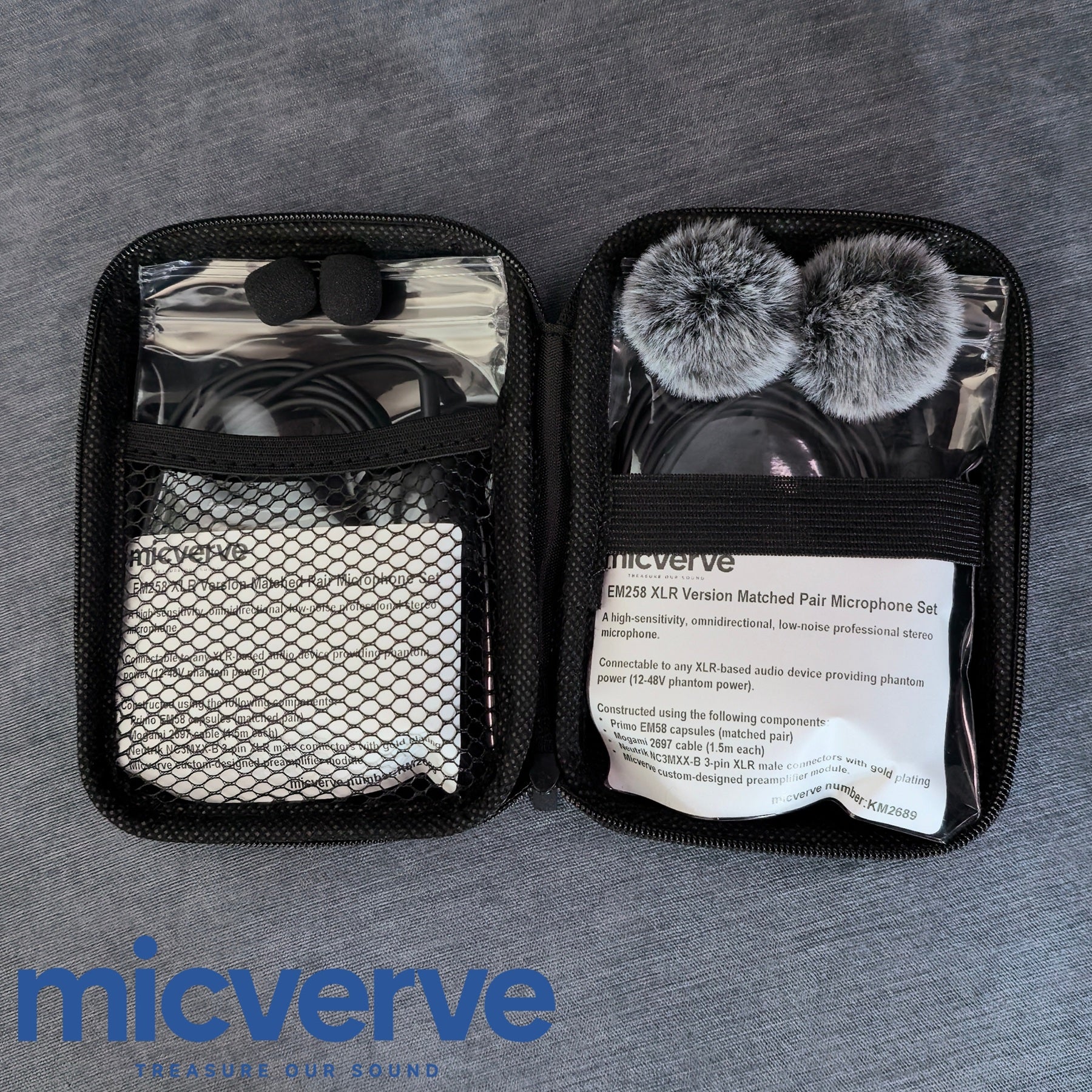EM258 XLR Version Matched Pair Microphone Set (A set includes two microphones)